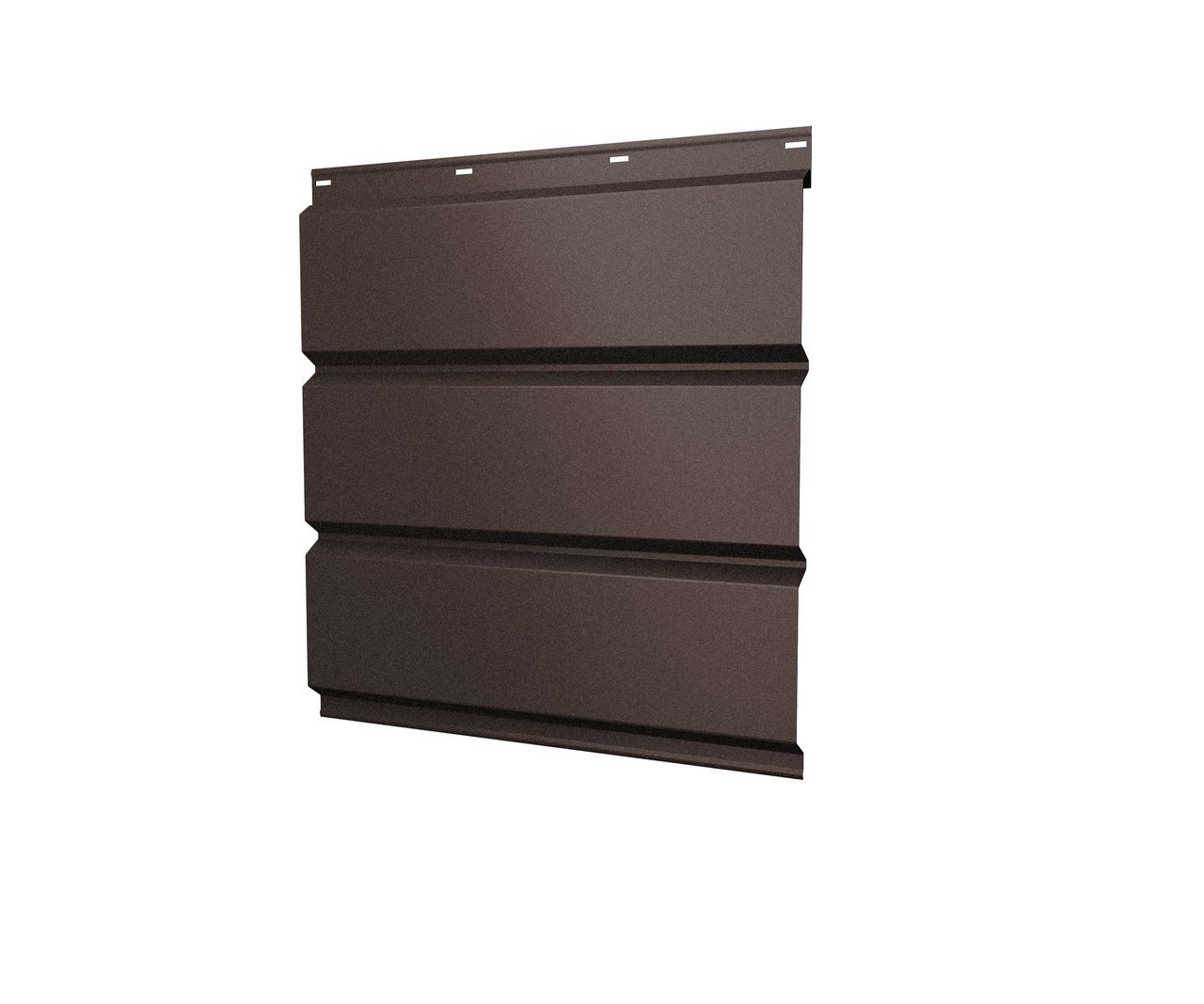 Софит металлический без перфорации 0,45 Drap TwinColor с пленкой RAL 8017 шоколад
