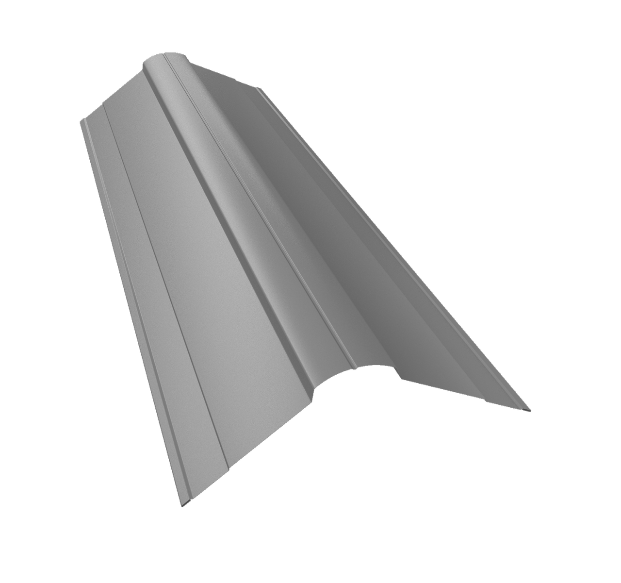Планка конька фигурного 100x100 0,5 PE с пленкой RAL 7004 сигнальный серый (3м)