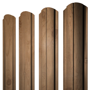 Штакетник Полукруглый Slim фигурный 0,45 Print Premium Pine Wood Fresh