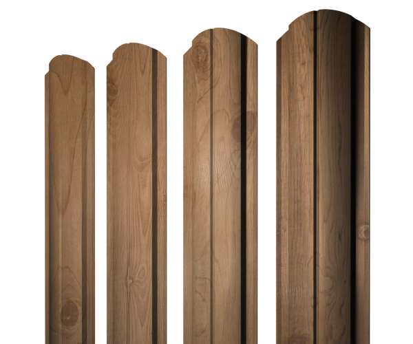Штакетник Полукруглый Slim фигурный 0,45 Print Premium Pine Wood Fresh