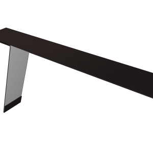 Планка карнизная фальц 130х80 0,5 PurPro с пленкой RAL 9005 черный (2м)