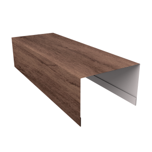 Крышка для забора из сайдинга (Квадро брус, Вертикаль) 0,45 Print Premium Almond Wood Fresh (2,54м)