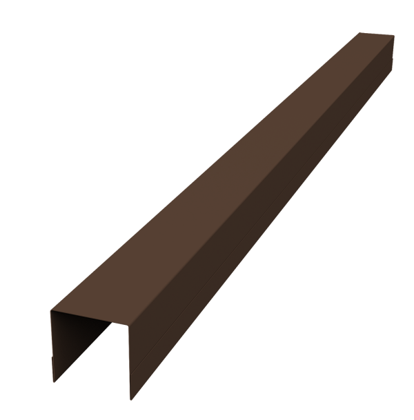 Планка вертикальная обратная Palermo 0,45 Drap-double TX RAL 8017 шоколад (2м)