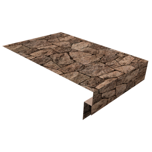 Планка околооконная сложная 250х50х12 (j-фаска) 0,45 Print Elite King Stone TwinColor (2м)