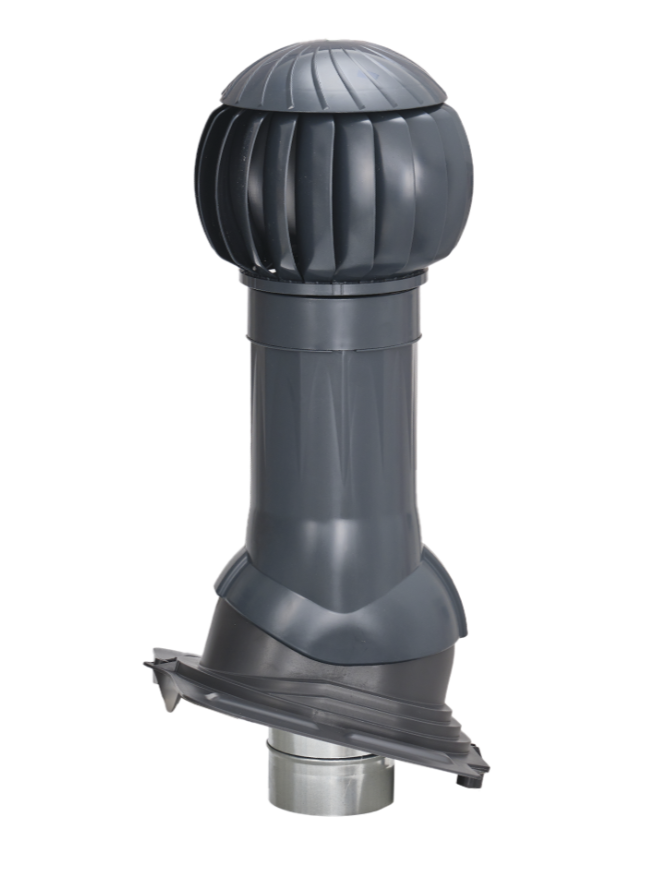 Комплект вентиляции Gervent для кровли Universal 125/160 серый графит