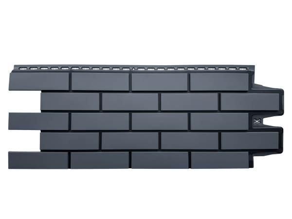Фасадная панель Grand Line Клинкерный кирпич Design графит со швом RAL 9005