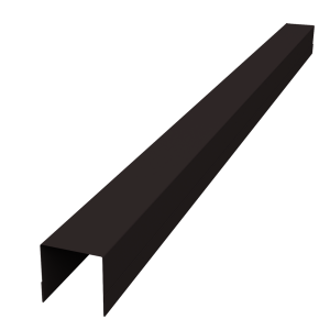 Планка вертикальная обратная Palermo 0,45 Drap-double TX RAL 9005 черный (2м)