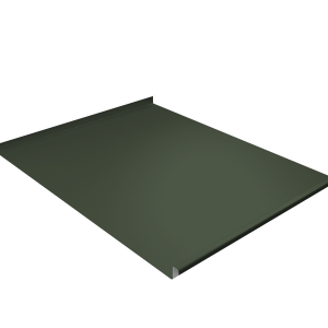 Фальц двойной стоячий Grand Line 0,5 Satin Matt TX с пленкой на замках RAL 6020 хромовая зелень