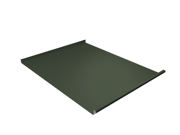 Фальц двойной стоячий Grand Line 0,5 Satin Matt TX с пленкой на замках RAL 6020 хромовая зелень