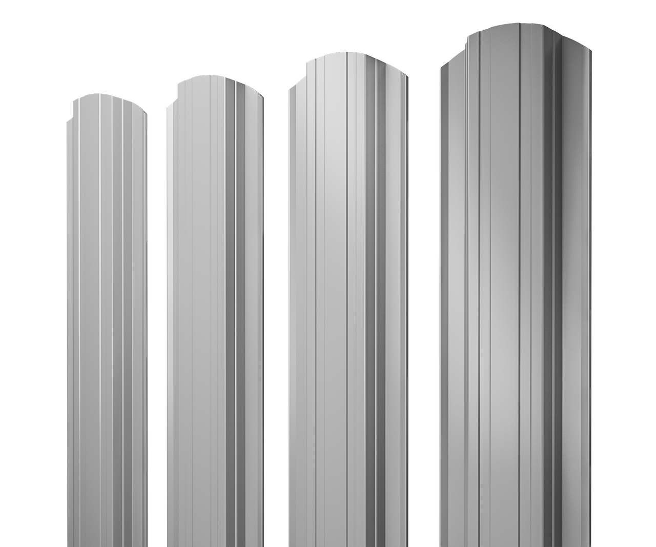 Штакетник Прямоугольный фигурный 0,45 Drap RAL 7004 сигнальный серый