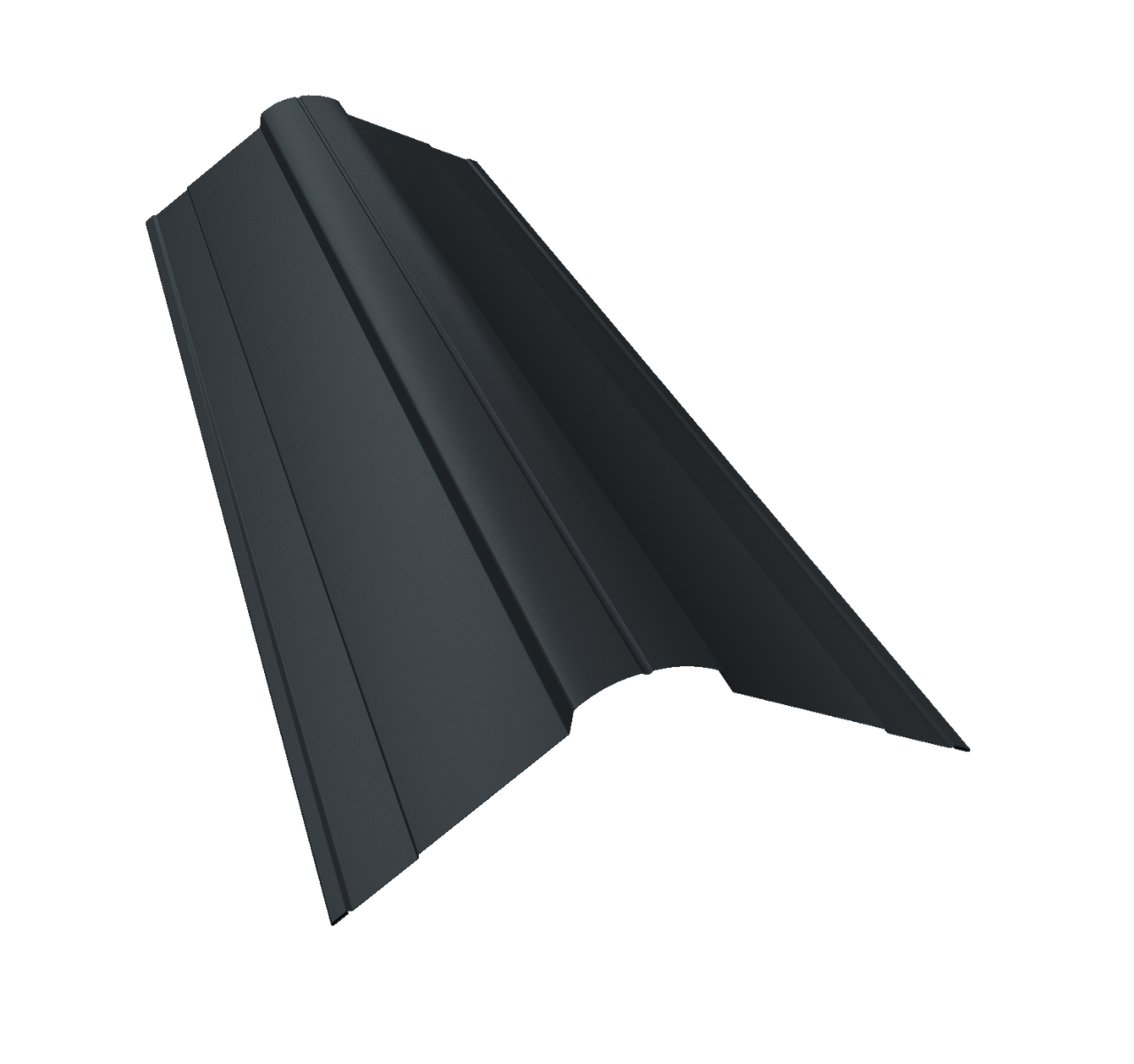 Планка конька фигурного 100x100 0,5 PurPro Matt 275 RAL 7016 антрацитово-серый (3м)