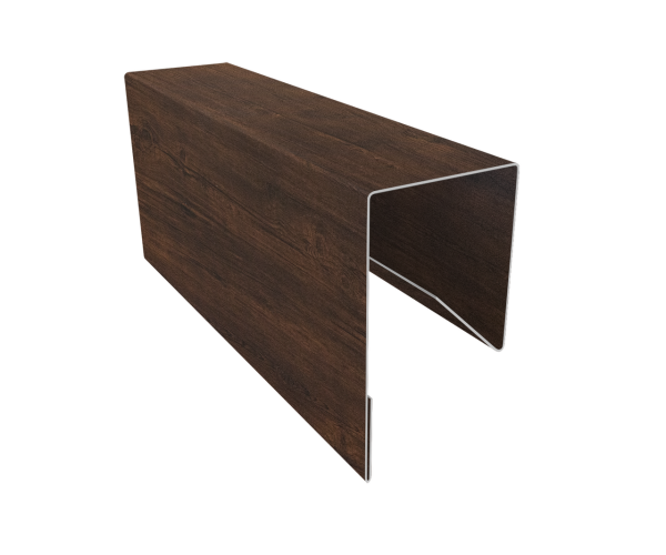 Планка П-образная заборная 17 0,45 Print-Double Premium Cherry Wood Dark F (2м)
