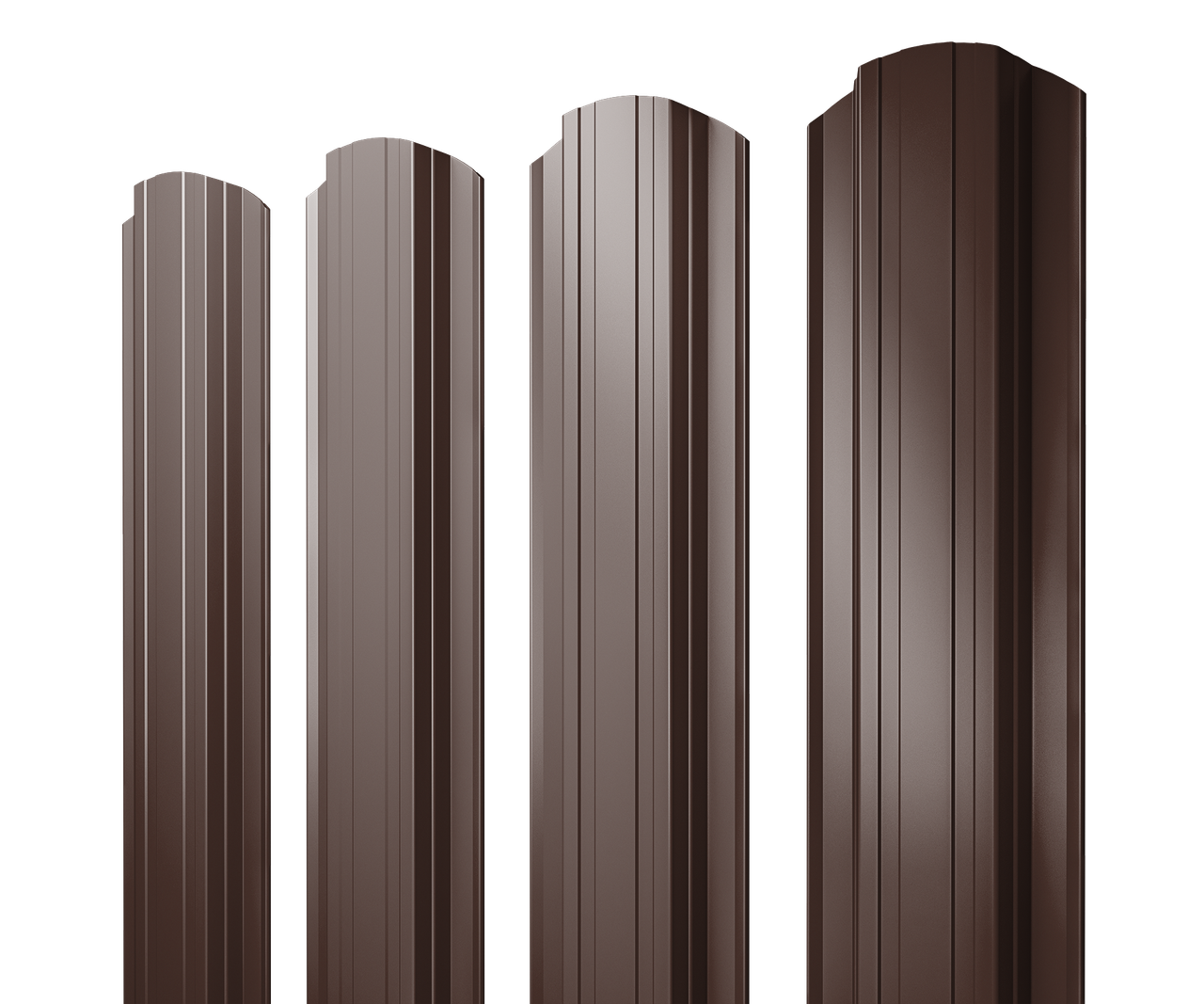 Штакетник Прямоугольный фигурный 0,5 Atlas X RAL 8017 шоколад