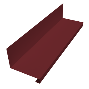 Планка примыкание нижнее к трубе для Кликфальц Pro 0,45 PE-Double с пленкой RAL 3005 красное вино (2м)