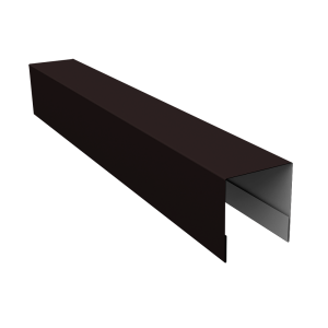 Планка боковая для забора из сайдинга (Блок-хаус new) 0,5 PurPro Matt 275 RAL 9005 черный (2,06м)