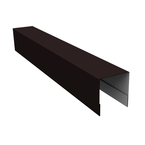 Планка боковая для забора из сайдинга (Блок-хаус new) 0,5 PurPro Matt 275 RAL 9005 черный (2,06м)