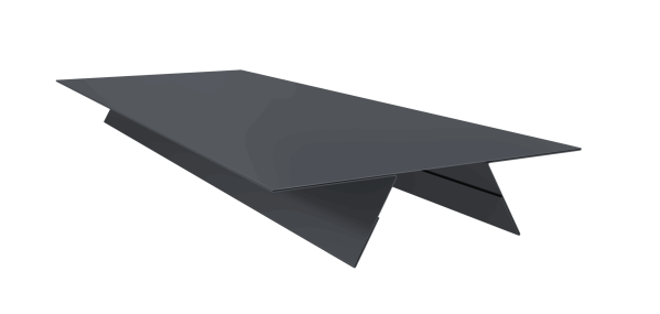Планка стыковочная составная верхняя 0,4 PE-Double с пленкой RAL 7024 мокрый асфальт (3м)