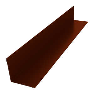 Угол внутренний 40х40 0,5 Satin с пленкой RAL 3009 оксидно-красный (3м)