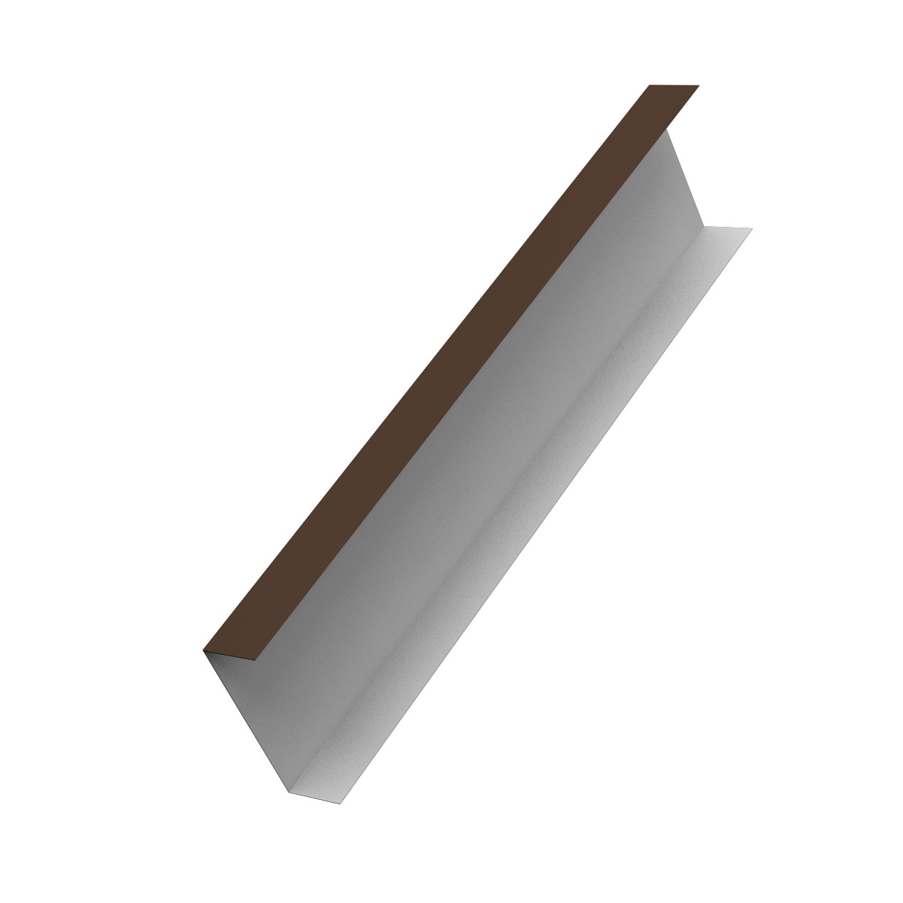 Декоративная накладка на столб универсальная 80х80 для забора жалюзи 0,45 PE RAL 8017 шоколад (1,8м)