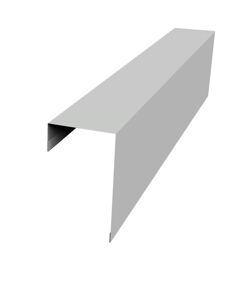 Планка торцевая фасадная фальц 65мм 0,45 Drap TX RAL 7047 телегрей 4 (3м)