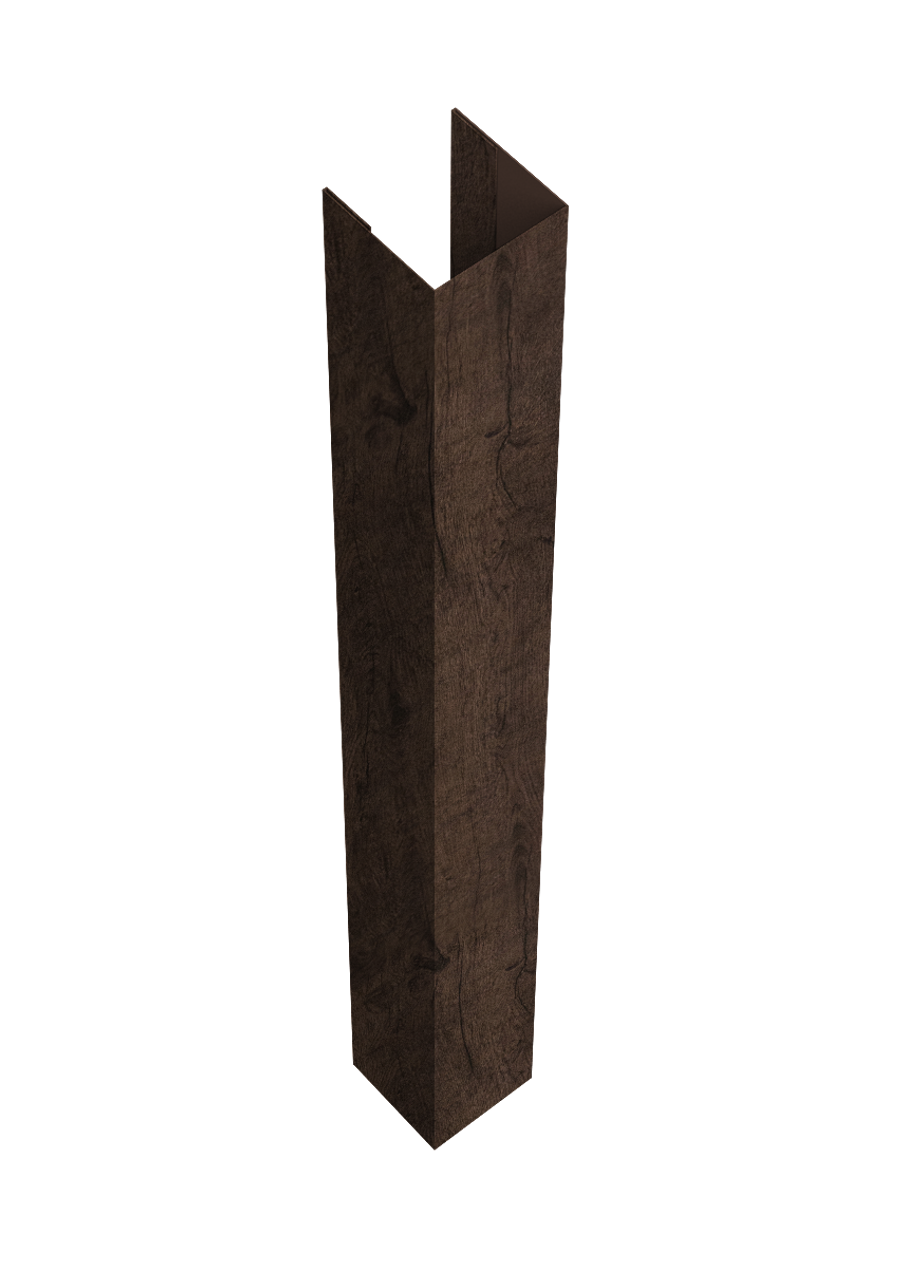 Стойка жалюзи Texas для монтажа с крепежным вкладышем 0,45 Print Elite Antique Wood TwinColor (3м)