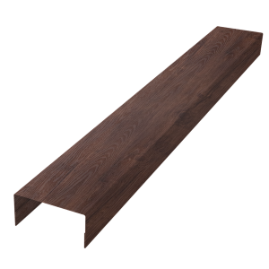 Крышка забора для горизонтального монтажа штакетника 0,45 Print-Double Premium Cherry Wood Dark F (2,5м)