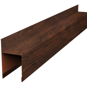 Планка опорная составная внешняя для забора жалюзи Palermo 0,45 Print Premium Cherry Wood Dark FTC (2м)