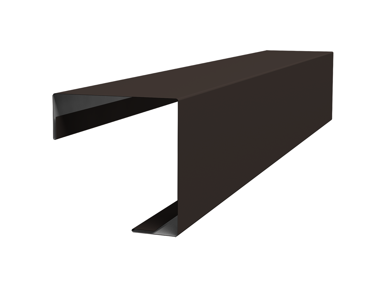 Угол внешний простой фальц 0,5 PurPro Matt 275 RR 32 темно-коричневый (3м)