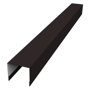 Стойка боковая крепежная для забора жалюзи Palermo 0,5 PurLite Matt RAL 9005 черный (3м)