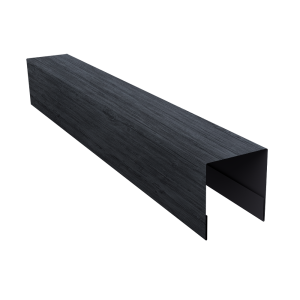 Планка боковая для забора из сайдинга (Блок-хаус new) 0,45 Print Premium Grey Wood TwinColor (2,06м)