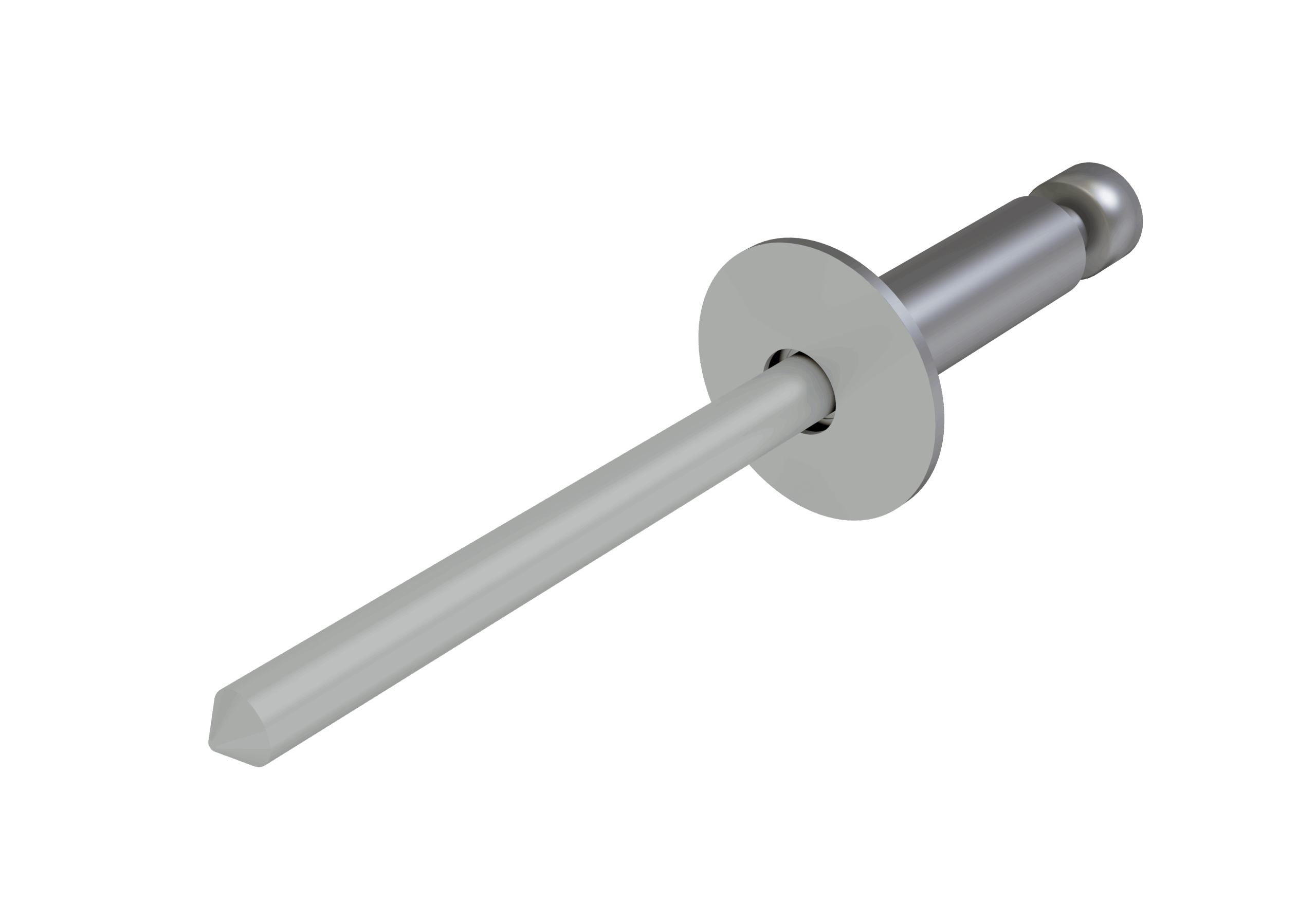 Заклёпка вытяжная Daxmer 4,0х10 (750шт) нерж/нерж RAL 9006