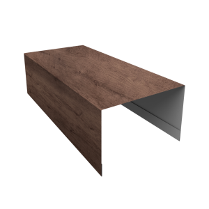Крышка для забора из сайдинга (Блок-хаус new) 0,45 Print Premium Almond Wood Fresh (3м)