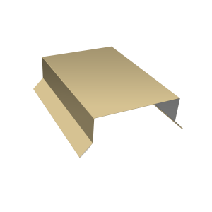 Парапетная крышка прямая 125мм 0,4 PE с пленкой RAL 1014 слоновая кость (2м)
