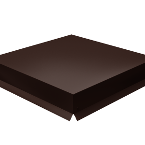 Колпак на столб крышка 390х390мм 0,5 Satin с пленкой RAL 8017 шоколад