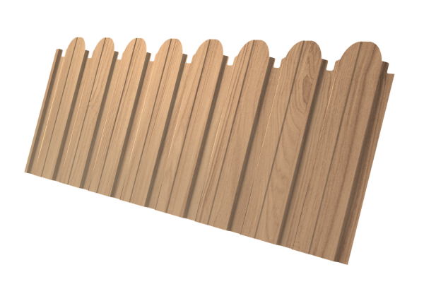 Профнастил C10B фигурный 0,45 Print Elite Honey Wood TwinColor