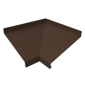 Угол отлива внутренний 100 0,5 Satin Matt TX с пленкой RAL 8017 шоколад