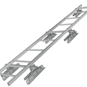 Лестница кровельная под фальц RAL 9006 (3м)