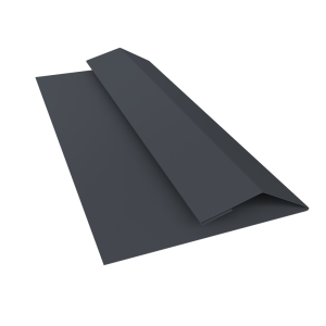 Планка финишная Блок-Хаус new Grand Line 0,45 Drap-double TX RAL 7024 мокрый асфальт (3м)