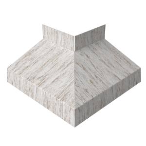Угол отлива внешний 50 0,45 Print Elite с пленкой Snow Wood TwinColor