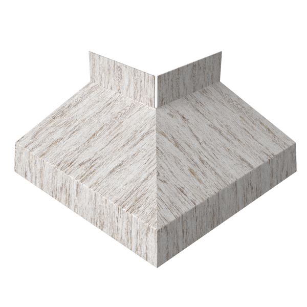 Угол отлива внешний 50 0,45 Print Elite с пленкой Snow Wood TwinColor