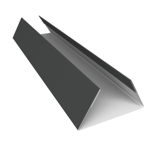 Планка стыковочная составная нижняя 0,5 Satin с пленкой RAL 7016 антрацитово-серый (2м)