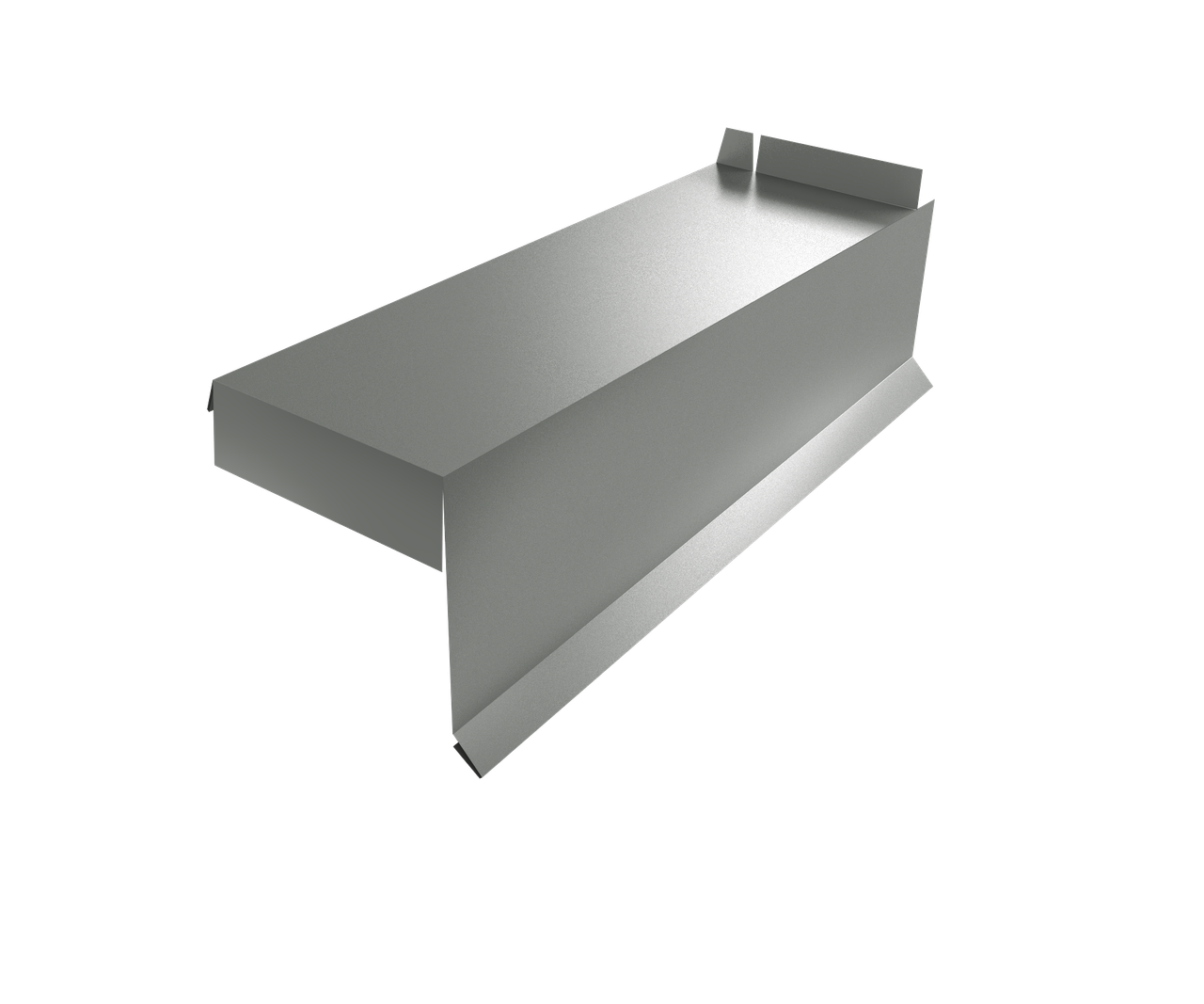 Планка торцевая сегментная Квадро профи Правая стартовая 0,45 PE RAL 7005 мышино-серый