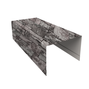 Крышка для забора из сайдинга ЭкоБрус 0,45 Print Elite Fine Stone TwinColor (2,5м)