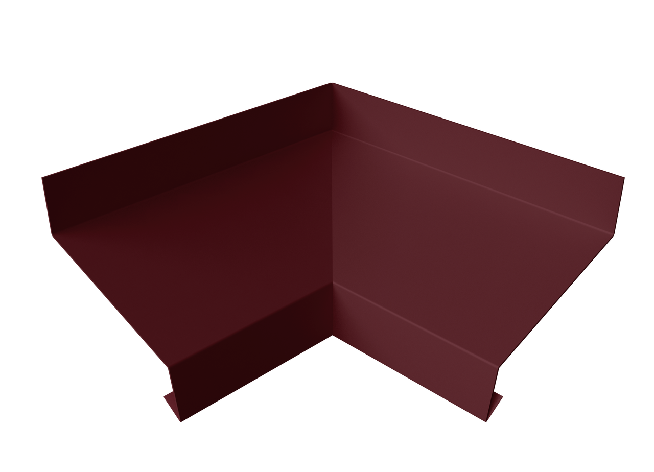 Угол отлива внутренний 50 0,45 PE-Double с пленкой RAL 3005 красное вино