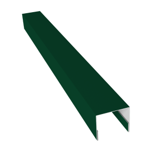 Планка П-образная заборная 24 0,5 Satin с пленкой RAL 6005 зеленый мох (2м)