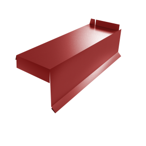 Планка торцевая сегментная Квадро профи Правая стартовая 0,45 PE RAL 3011 коричнево-красный