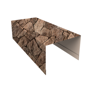 Крышка для забора из сайдинга ЭкоБрус 0,45 Print Elite King Stone TwinColor (2,5м)