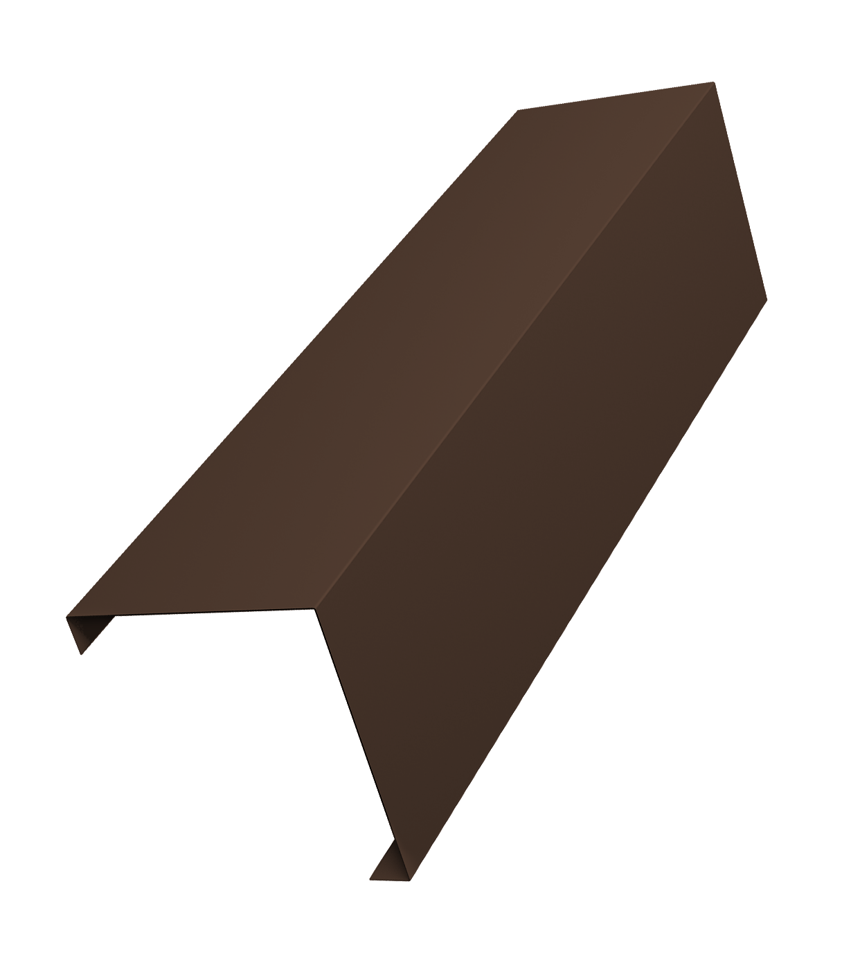 Декоративная накладка на столб универсальная угловая 60х60 для забора жалюзи 0,5 Velur X RAL 8017 шоколад (2,5м)