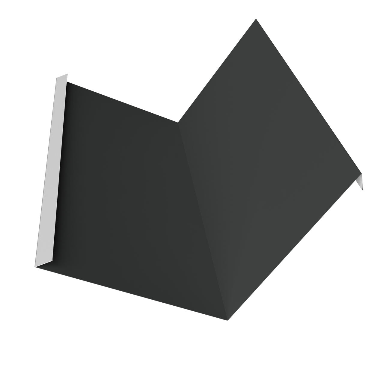 Планка примыкания 115х115 Фартук S4 пристенный уголовой 0,45 Drap TX RAL 7016 антрацитово-серый (3м)