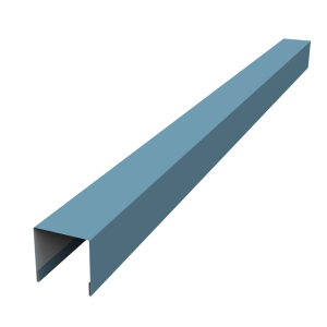 Планка вертикальная лицевая для забора жалюзи Palermo 0,45 Drap TX RAL 5024 пастельно-синий (2м)